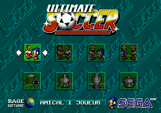 Ultimate Soccer (Europe) Title Screen